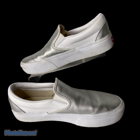 Vans Classic Slip On Loafer M 8.5 / W 10 Silver